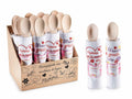 Asciugapiatti in cotone ricamato con frasi Mamma e cucchiaio in legno, perfetti, set da 12 pezzi, Asciugapiatti: cm 38 x 64 H
