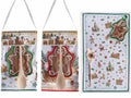 Set regalo natalizio da cucina con asciugapiatti in microfibra, presina omino, set da 2 pezzi, Asciugapiatti: cm 38 x 64 H