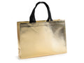 Borse di dimensione media riutilizzabile in tessuto non tessuto metallizzato, set da 12 pezzi, cm 35x10x25 H (con manici 44)