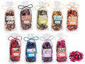 Pot-pourri in confezione trasparente con chiusura in rafia colorata. Ideale, set da 9 pezzi, -