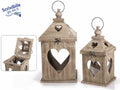 Lanterne portacandela in legno scrivibile fai da te con gancio per appenderle, Grande: cm 20 x 20 x 39,5 H