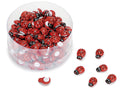 Accessori da confezione a coccinelle decorative in legno con biadesivo, set da 3 pezzi, cm 0,9 x 1,2 x 0,5 H