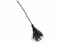 Scopa befana / strega in legno con manico con nastro rosso. Ideale come, set da 2 pezzi, cm 92 H