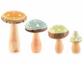 Funghi decorativi a pois in legno colorato da appoggiare, set da 2 pezzi, Maxi: Ø 8,5 cm x 14,5 H