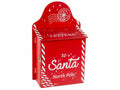 Cassette delle lettere di Babbo Natale in legno da appendere e scritta Letters, set da 2 pezzi, cm 20,5 x 10,5 x 32 H