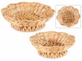 Cestini a forma di fiore in giacinto intrecciato con base, set da 2 pezzi, Grande: Ø 28,5 cm x 8 H