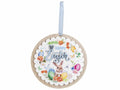 Ghirlanda a decorazione pasquale in legno con scritta Happy Easter da appendere, set da 4 pezzi, Ø 25 cm