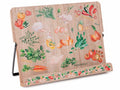 Leggìo da cucina in legno per ricette con supporto in metallo e stampa verdure, set da 4 pezzi, cm 28 x 4,5 x 21,5 H