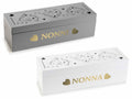 Scatole tè / spezie in legno traforato a cuore per nonni, set da 4 pezzi, cm 24 x 8 x 7 H
