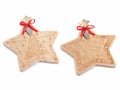 Set aperitivo / taglieri di Natale in legno a forma di stella con incisioni, set da 4 pezzi, Tagliere: cm 22 x 21 H