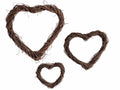 Ghirlande a cuore in salice intrecciato da appendere, set da 2 pezzi, Grande: 35 cm x 33 H