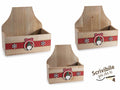 Contenitori a cestino di Natale in legno con decori natalizi in rilievo, set da 2 pezzi, Grande: cm 28 x 15,5 x 26 H