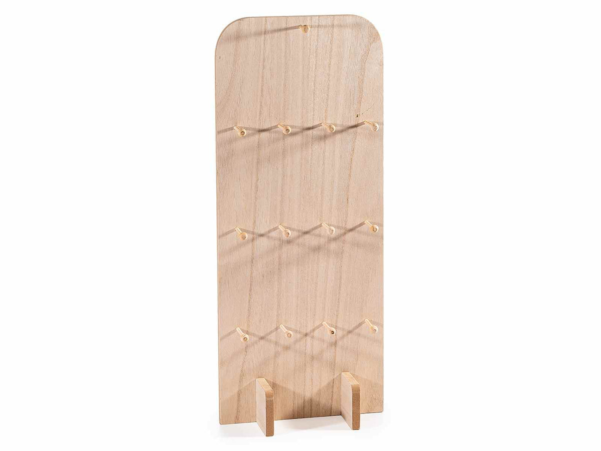 Espositori / organizer da banco in legno con 13 ganci per appendere, cm 25 x 15 x 60 H