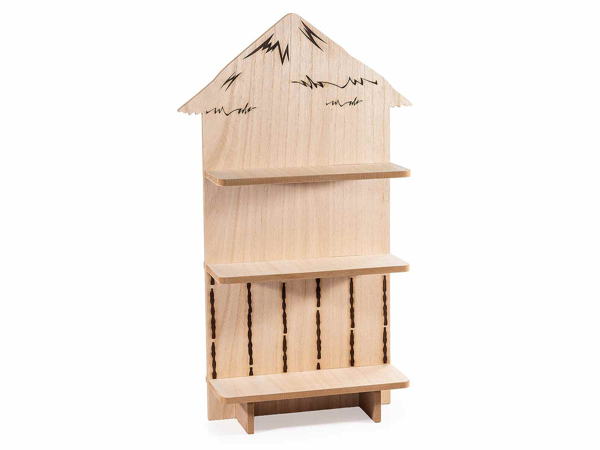 Espositori da banco negozio / vetrine realizzato in legno sagomato, cm 45 x 20 x 76 H