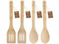 Utensili da cucina in legno di bamboo con scritte natalizie incise, set da 20 pezzi, Utensile: cm 6 x 30 H