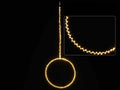 Cerchi luminosi natalizi da appendere con 150 luci led bianco caldo, Ø 30 cm
