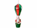 Mongolfiere da appendere 80 cm natalizie con Babbo Natale e doni, Ø 29 cm x 80 H