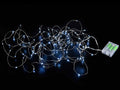 Fili di luci, luminarie natalizie a batteria da 10 m con 100 miniled bianco, set da 8 pezzi, cm 1000 c / luci+30 solo cavo
