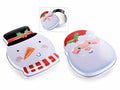 Scatole di Natale in metallo con disegni natalizi a forma di Babbo Natale, set da 18 pezzi, cm 10 x 12,5 x 2 H