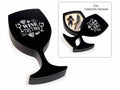 Confezione regalo a calice con due accessori da sommelier per il vino, set da 2 pezzi, cm 11,5 x 22,5 x 3,5 H