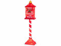 Cassetta delle lettere di Babbo Natale Letters To Santa con anima in metallo, cm 30 x 18 x 130 H