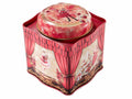 Scatole alimentari in metallo con decori natalizi schiaccianoci in rilievo, set da 6 pezzi, cm 10,5 x 10,5 x 11,5 H