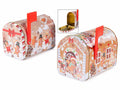 Portalettere / mailbox a scatola regalo realizzata in metallo con decorazioni, set da 8 pezzi, Grande: 15,5 x 9,5 x 11,5 H