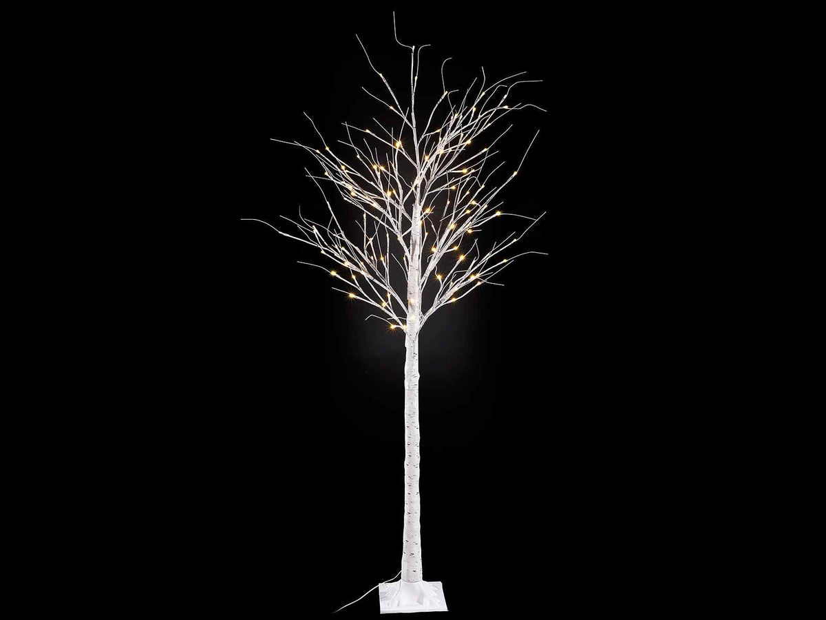 Alberi luminosi natalizi effetto betulla m 1,80 H con 120 LED bianco caldo, M 1,80 H