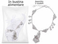 Bracciali con elefantino con card in bustina alimentare per sorprese uova, set da 3 pezzi, Regolabile da 17 a 20 cm