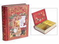 Scatole regalo di Natale adatte al contatto con alimenti a forma di libro, set da 4 pezzi, cm 15 x 19,5 x 4 H