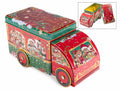 Scatole regalo natalizie a forma di furgoncino adatta al contatto diretto, set da 4 pezzi, cm 22 x 9,5 x 11 H