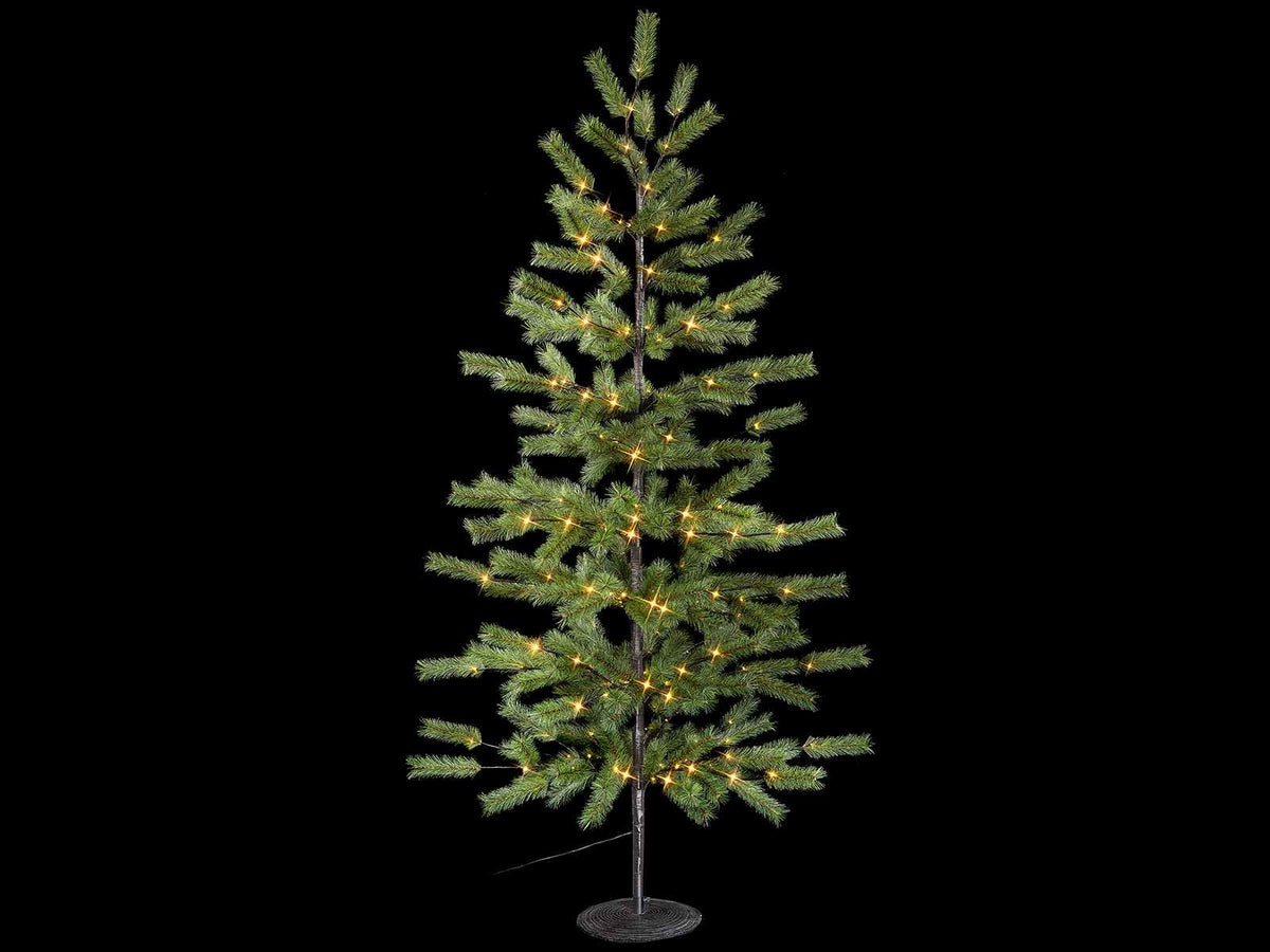 Pini natalizi / alberi di Natale da H 210 con 216 luci LED bianco caldo, 216, M 2,10 H