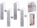 Segnalibro in metallo con decori stampati a tema gatto e pendente a cuoricino, set da 12 pezzi, Segnalibro: 2,5 x 13 H