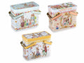 Scatoline a cestino adatte al contatto alimentare in metallo con manici, set da 6 pezzi, cm15x8x12,5H (con manici16)