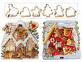Stampini per biscotti in acciaio con forme natalizie, in confezione regalo, set da 4 pezzi, Tagliabiscotti: cm 6,5x8 H