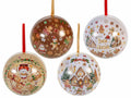 Palline regalo di Natale in metallo alimentari apribili da appendere. Perfette, set da 8 pezzi, Ø 8 cm