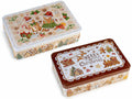 Scatole natalizie in metallo adatto al contatto alimentare con coperchio, set da 4 pezzi, cm 23,5 x 15,5 x 6 H