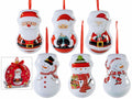 Palline di Natale a scatola in metallo da appendere, in confezione regalo, set da 6 pezzi, cm 7 x 5 x 11 H