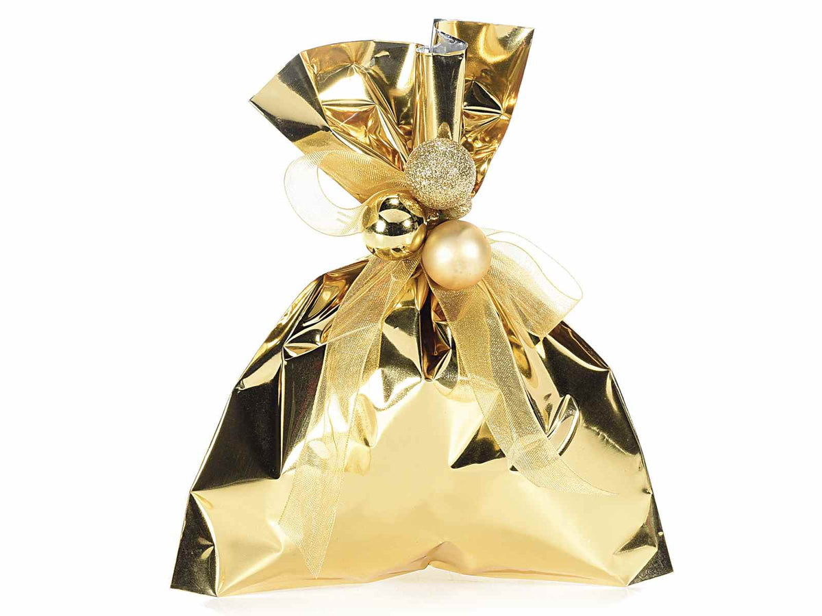 Busta sacchetto regalo oro metallizzato cm 15x20, set da 100 pezzi, cm 15 x 20 H