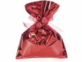 Busta a sacchetto regalo metallizzata rosso lucido. Ideale per confezioni, set da 100 pezzi, cm 15 x 20 H