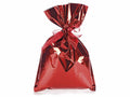 Busta a sacchetto regalo metallizzata rosso lucido. Ideale per confezioni, set da 50 pezzi, cm 25 x 40 H