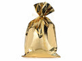 Busta a sacchetto regalo metallizzata oro lucido. Ideale per confezioni regalo, set da 50 pezzi, cm 30 x 50 H