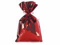 Busta a sacchetto regalo metallizzata rosso lucido. Ideale per confezioni, set da 50 pezzi, cm 30 x 50 H