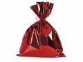 Busta a sacchetto regalo metallizzata rosso lucido. Ideale per confezioni, set da 50 pezzi, cm 45 x 60 H