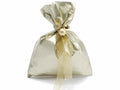 Busta a sacchetto regalo metallizzata champagne opaco. Ideale per confezioni, set da 100 pezzi, cm 15 x 20 H