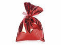 Busta a sacchetto regalo metallizzata rosso lucido. Ideale per confezioni, set da 100 pezzi, cm 20 x 30 H
