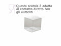 Scatole a cubo trasparenti in PET - uso alimentare, set da 40 pezzi, cm 5 x 5 x 5 H