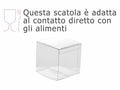 Scatole cubiche trasparenti in PET - uso alimentare, set da 25 pezzi, cm 7,5 x 7,5 x 7,5 H