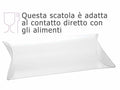 Scatole regalo a cuscino trasparenti in PET - uso alimentare, set da 20 pezzi, cm 22,5 x 3,9 x 14,5 H