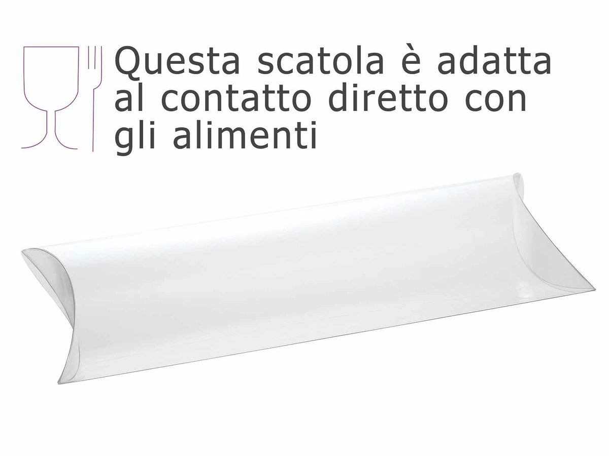Scatole regalo a tubo trasparenti in PET - uso alimentare, set da 25 pezzi, cm 26 x 3,2 x 10,5 H